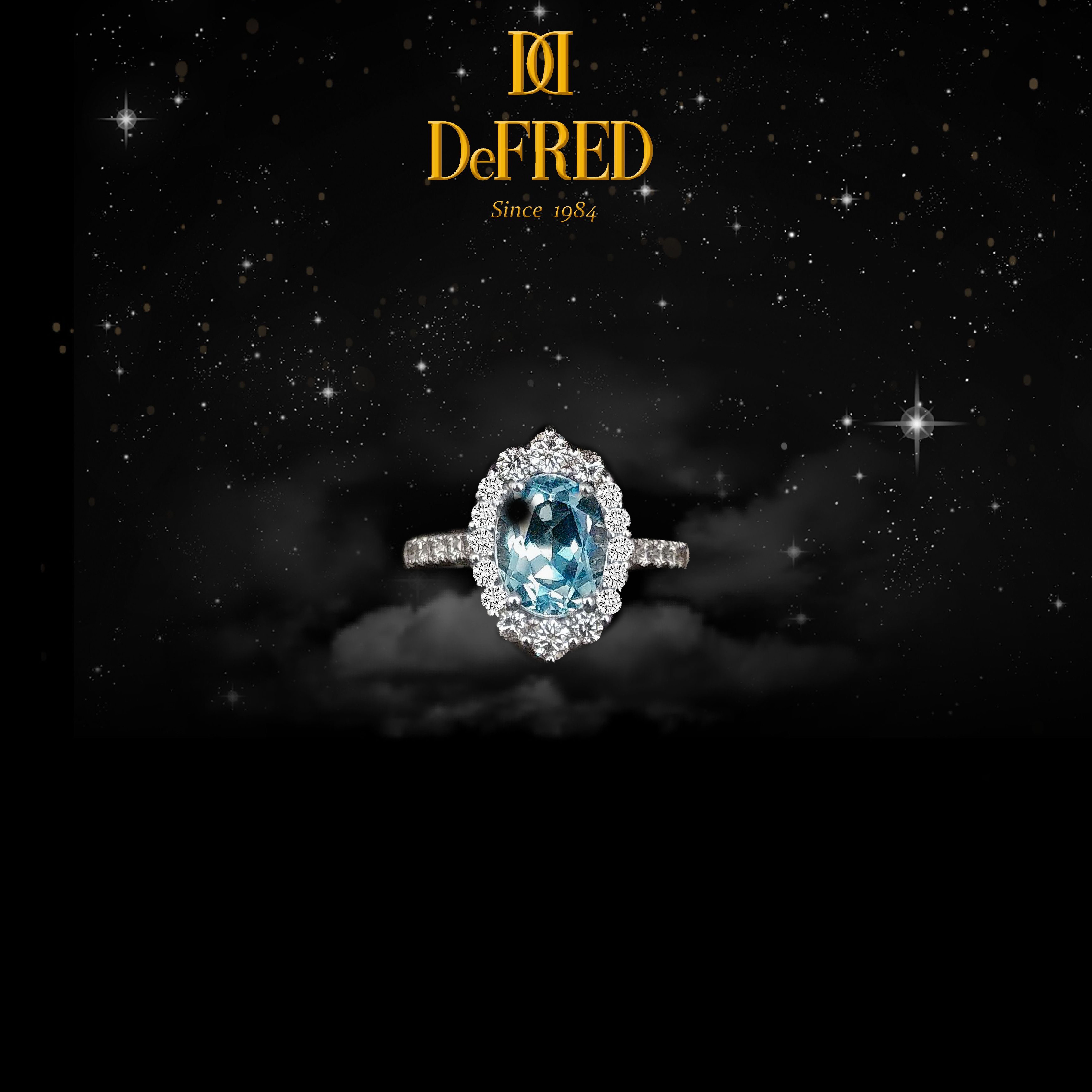 DeFRED - Blue Topaz Diamond Ring