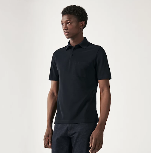 Sophys | Hermès H embroidered Buttoned Polo Shirt