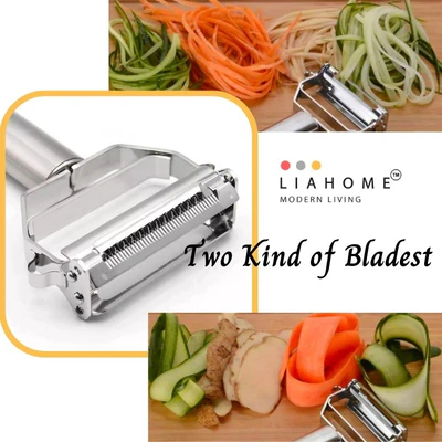 LIAHOME - Stainless Steel 304 Julienne Peeler Multifunctional Kitchen Peeler Slicer