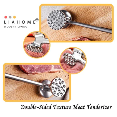 LIAHOME  - Kitchen Heavy Duty Double-Side Meat Hammer Tenderizer Pounder