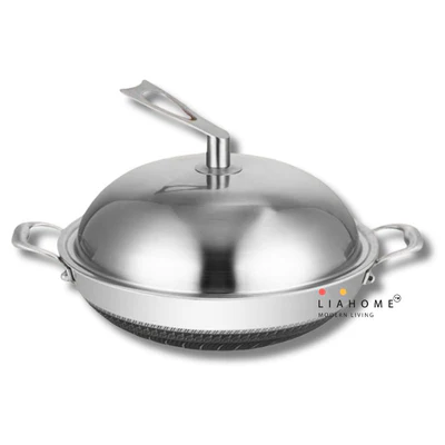 LIAHOME - Nonstick honeycomb 316 Stainless Steel cooking wok By LIAHOME - 36cm