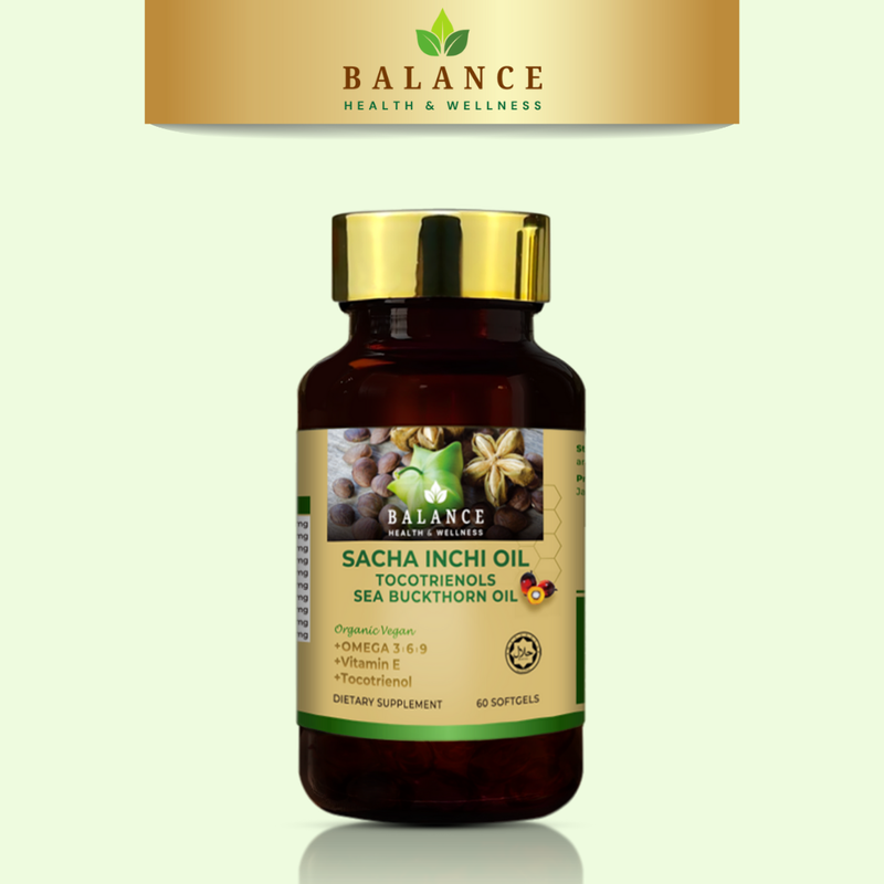 BALANCE Sacha Inchi Oil + Tocotrienols + Sea Buckthorn Oil Softgels