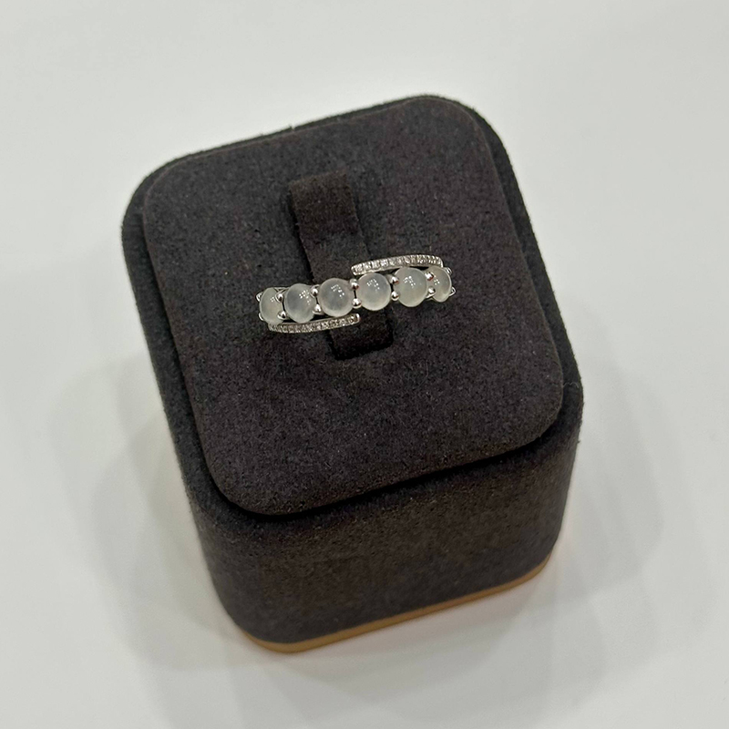 Umi Jewelry - Star - Trail Blue Jadeite Ring 星轨蓝翡翠戒指