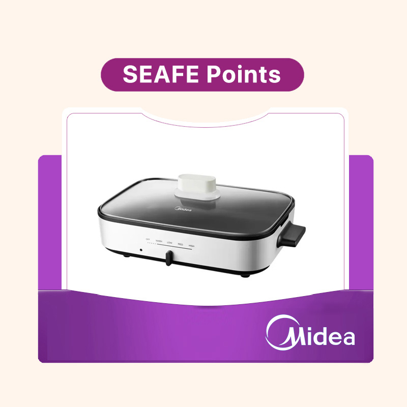 ZIMING GLOBAL - Midea MEC-1036W 1.8L Grill and Steamboat Pot