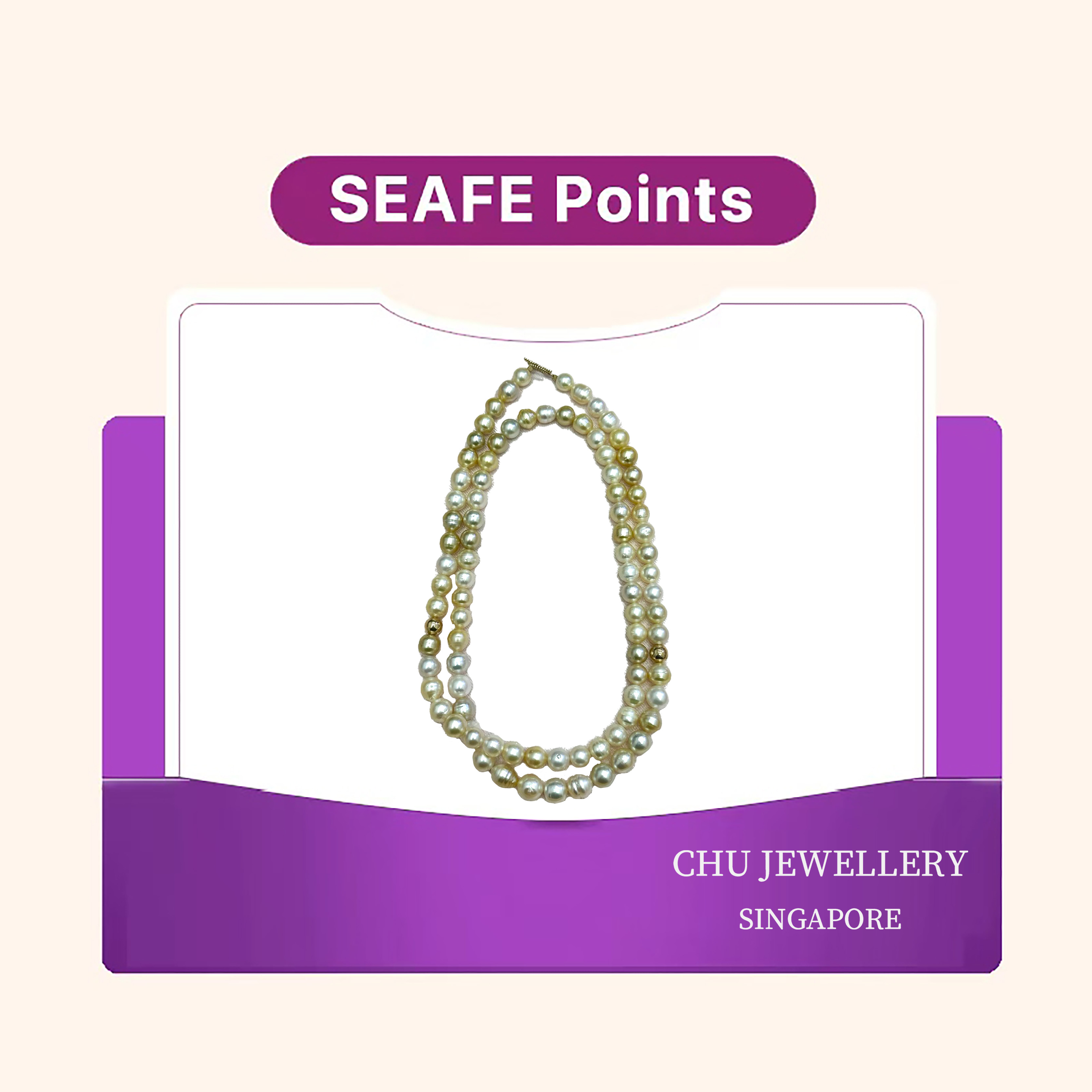 14K Gold-Filled Long Necklace with South Sea Pearl