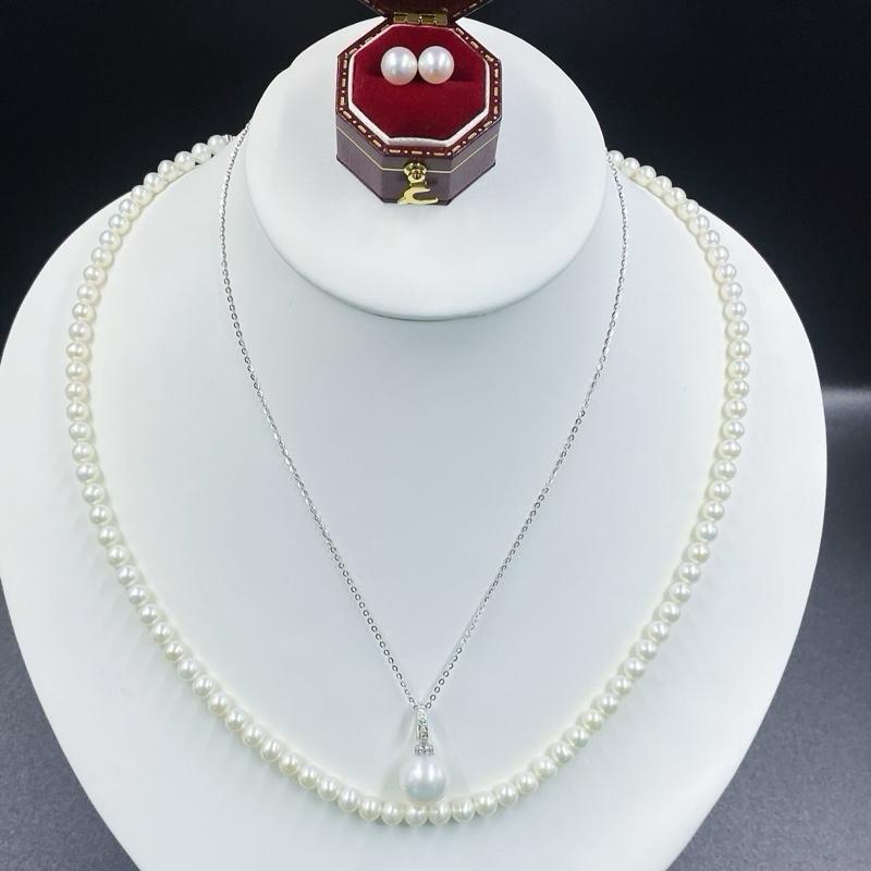 CHU JEWELLERY - 天然淡水正圆极光珍珠特惠套盒 - 白