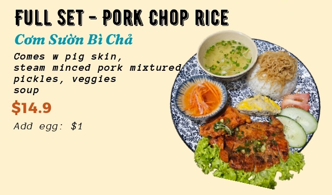 FULL SET - PORK CHOP RICE