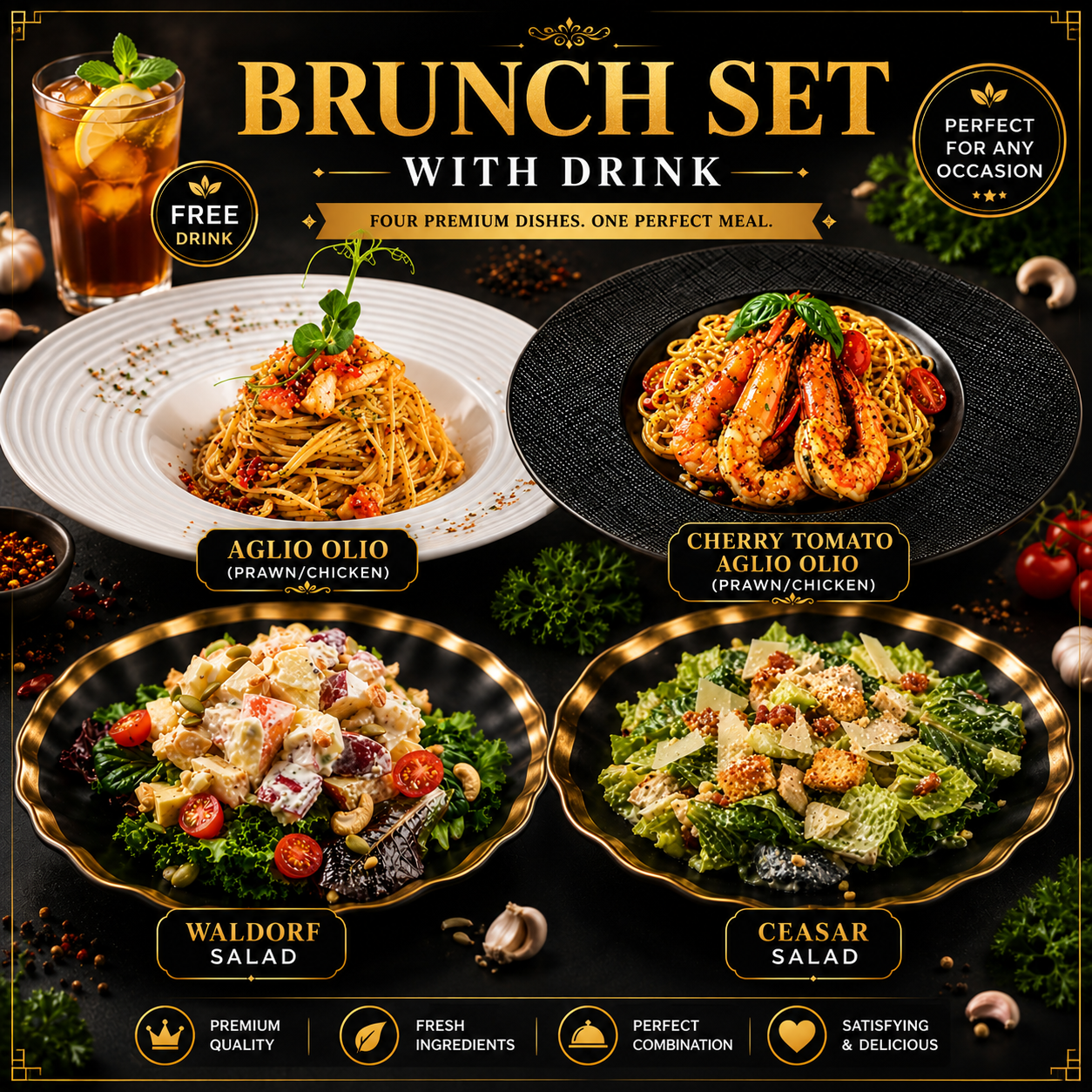 Meet 2 Wine Bar & Restaurant - Brunch Set with Drink (weekdays until 230pm)