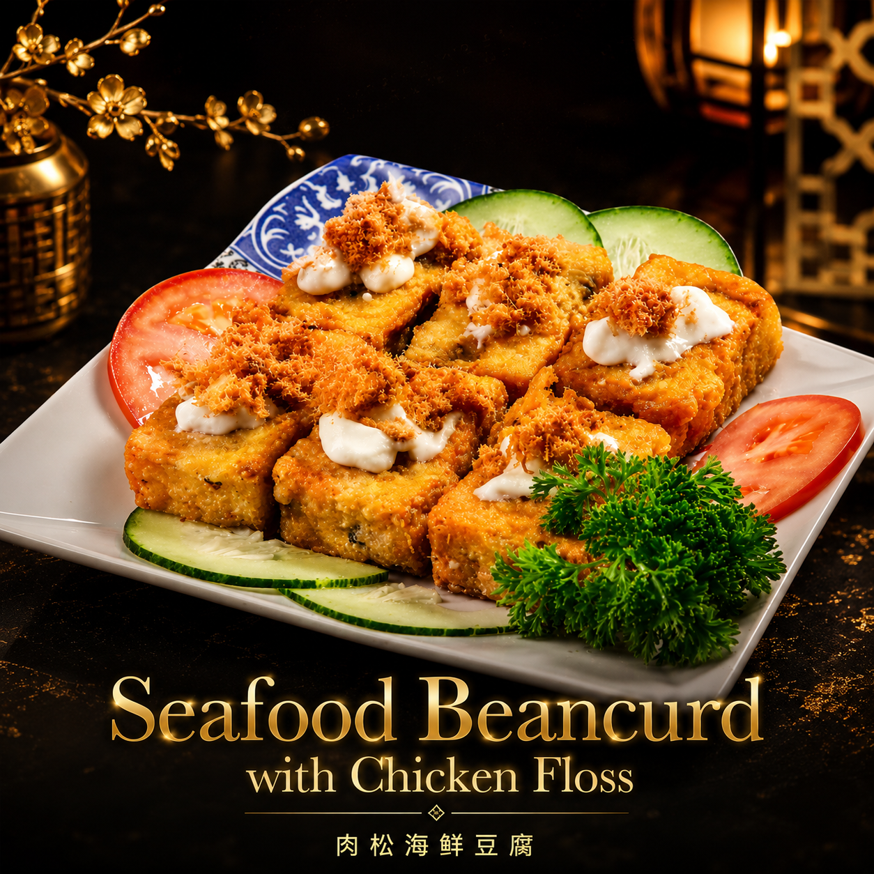 渔村Yu Cun - Seafood Beancurd with Chicken Floss (6 pcs)