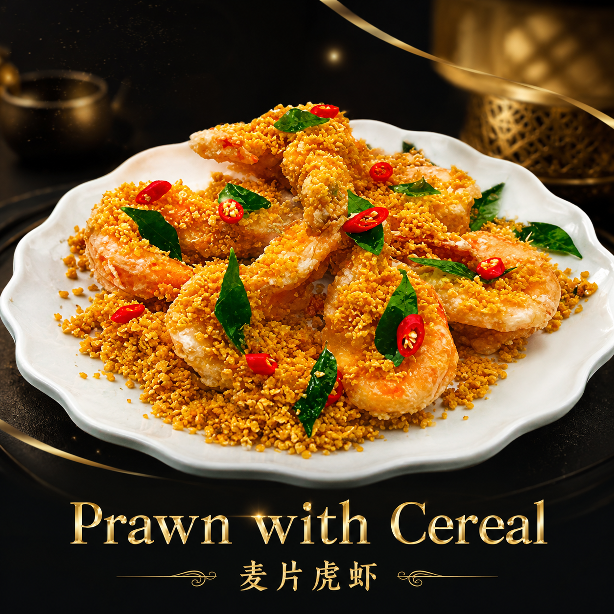 渔村Yu Cun - Prawn with Cereal