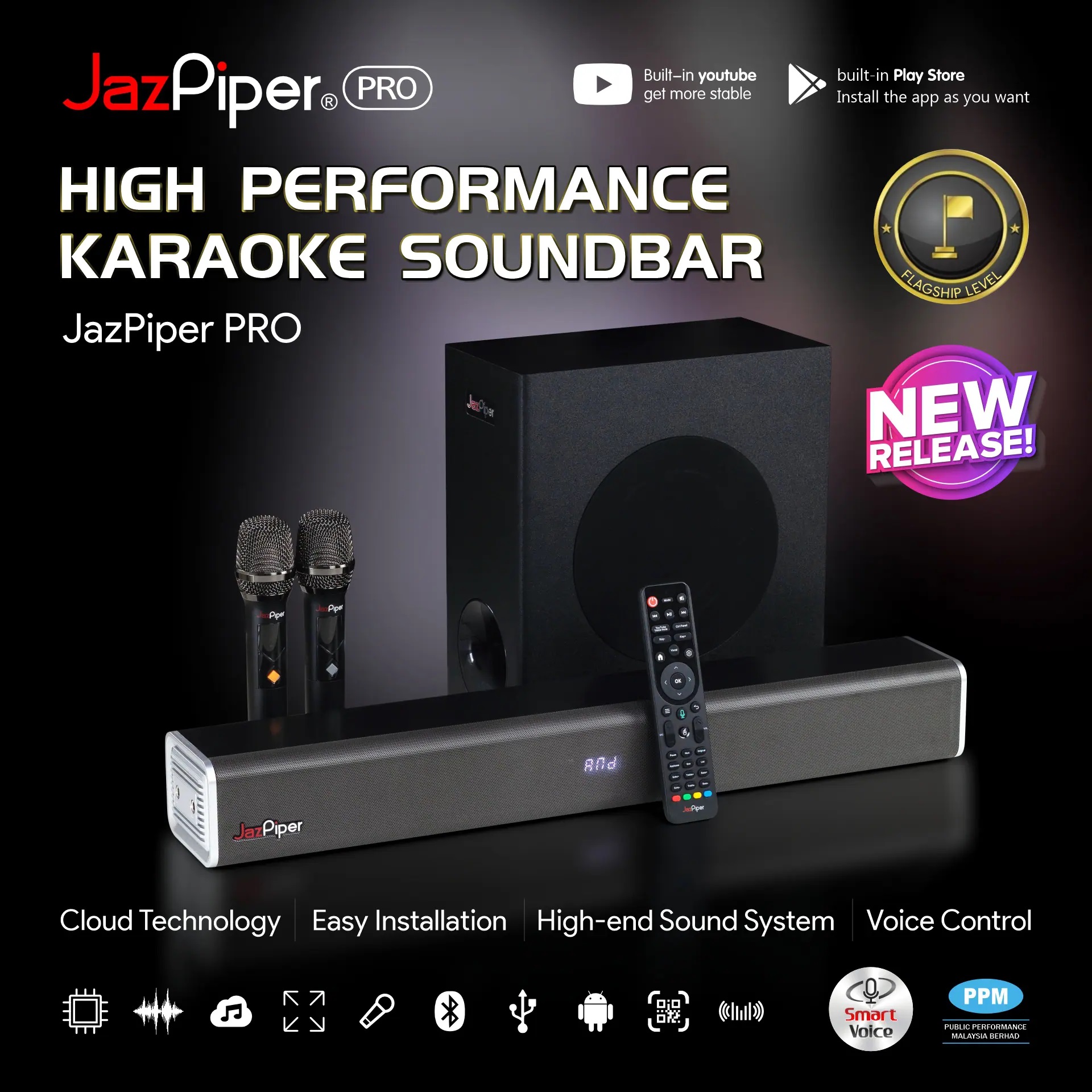 ZIMING GLOBAL - Jazpiper Pro High Performance Karaoke Soundbar Family karaoke system