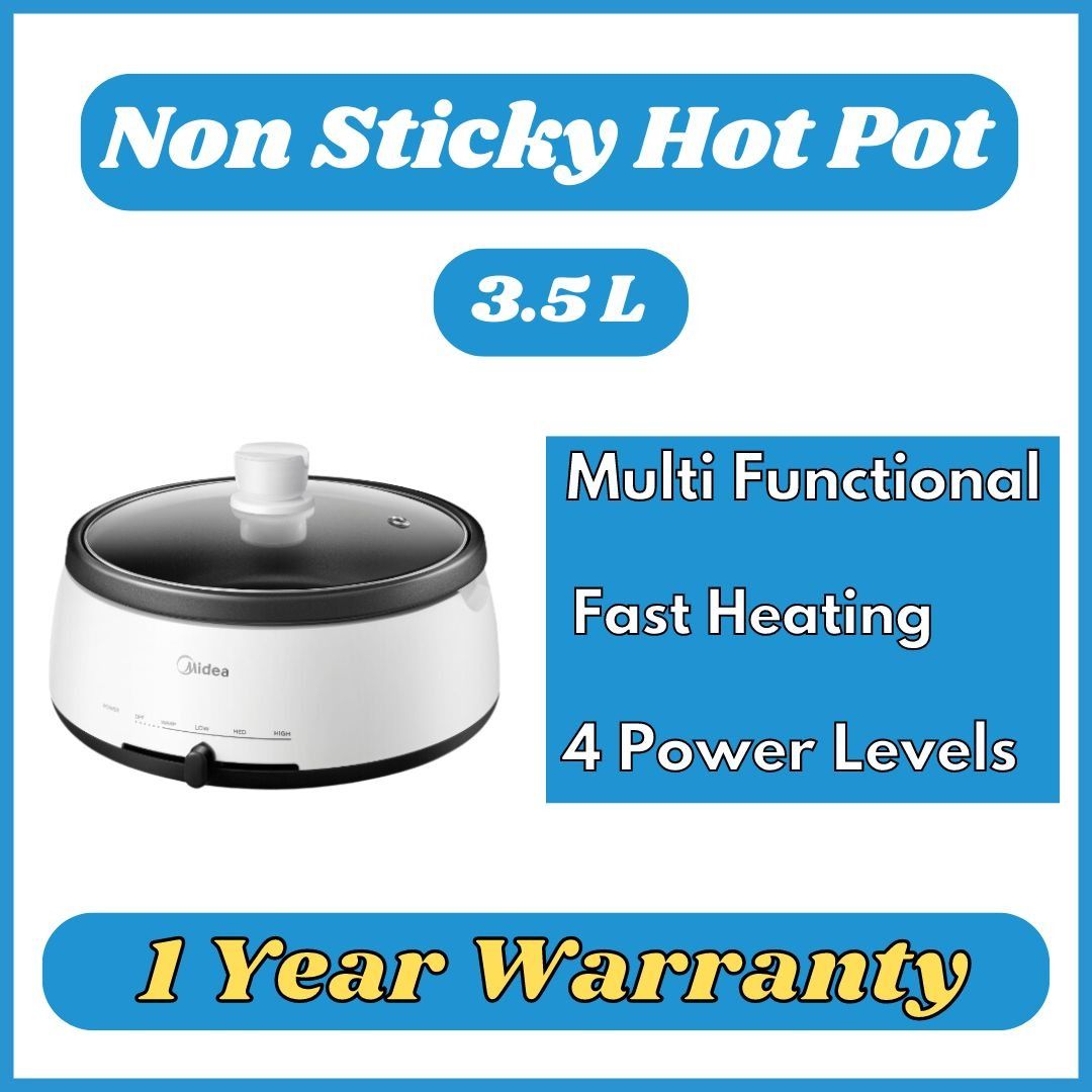 ZIMING GLOBAL - Midea 3.5L Multicooker Electric Hot Pot  Non-Sticky |CoatingFast Heating Multi Functional
